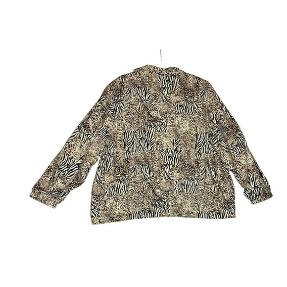 Vintage Koret Sport Front Zip Animal Print Jacket Lightweight Size 24W - Picture 3 of 6